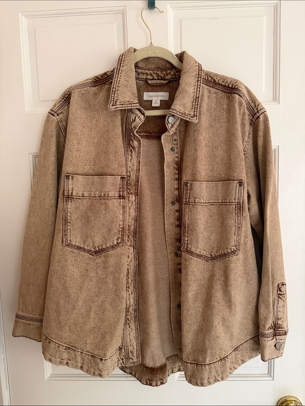 NWT Treasure & Bond Acid Wash Shirt Jacket size M